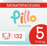 Windeln Pillo 3 – Box mit 168 Windeln, 6 Packungen mit je 28 Windeln, Größe 3 – Midi (6–10 kg) – Windeln für Babys