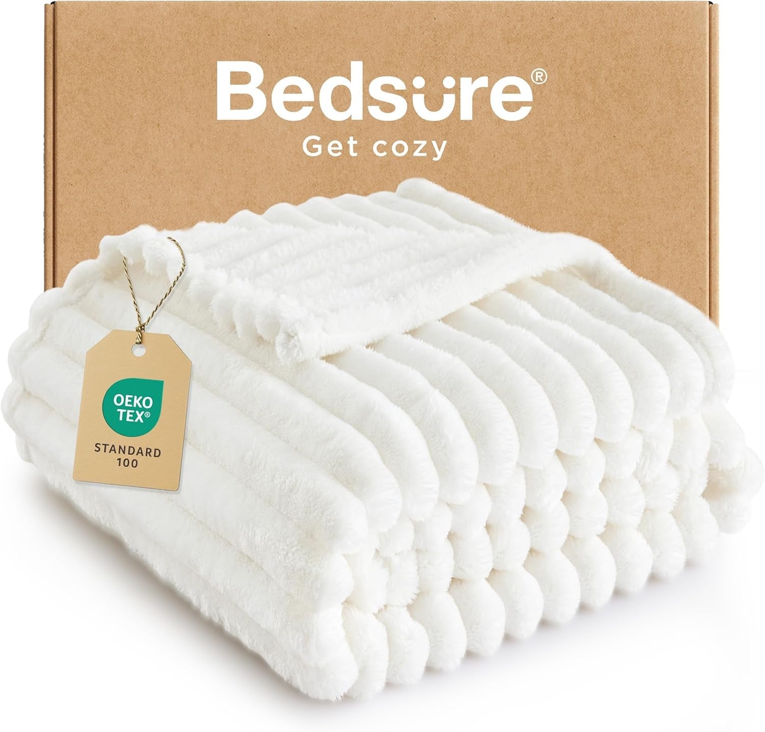 BEDSURE Salbeigrüne Fleece-Überwurfdecke für Sofa – superweiche, gemütliche Decken für Frauen, süße kleine Decke für Mädchen, 127 x 152 cm große Betten und Decken. Besuche den BEDSURE-Store Garden White/Opulent Tee XL (50" x 70")
