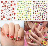 Niedliche Nagelaufkleber für Kinder, 20 Blatt, 3D-Nagelaufkleber, die im Dunkeln leuchten, Blumen, bunte Nagelkunstdekorationen, Nagelaufkleber, selbstklebende Aufkleber, DIY-Dekorationszubehör