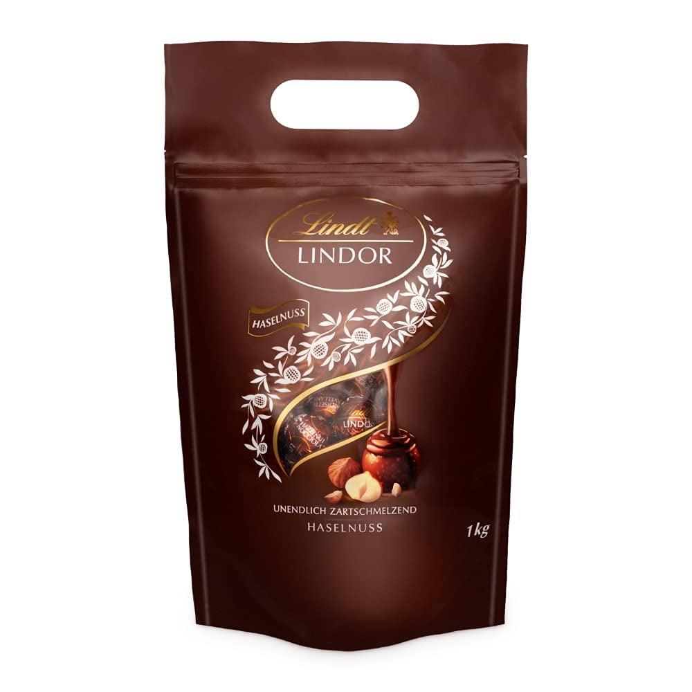 LINDOR Schokokugeln mit Haselnüssen, 1 kg Beutel + Johnnie Walker Sherryfass 0,7 Liter