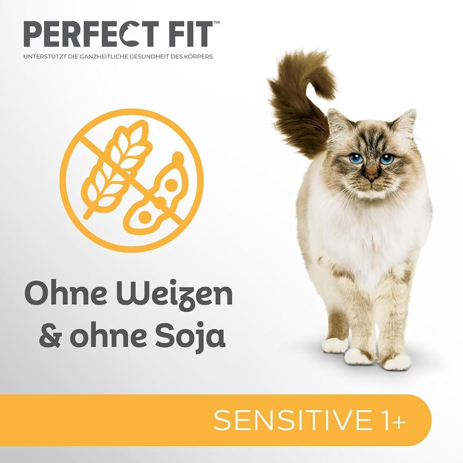 Nassfutter für Katzen Perfect Fit Sensitive 1+ mit Huhn in Soße, 12 Beutel, 12 x 85g – Premium-Nassfutter für empfindliche Katzen ab 1 Jahr, ohne Weizen und Soja, zur Unterstützung der Verdauung