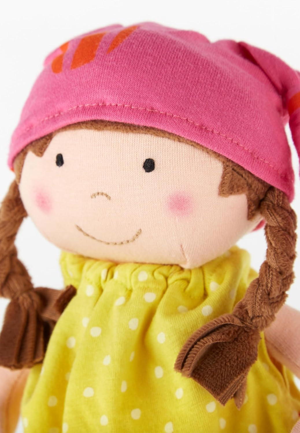 SIGIKID 39411 Kleine weiche Mädchenpuppe, Babyspielzeug, empfohlen ab 6 Monaten, gelb