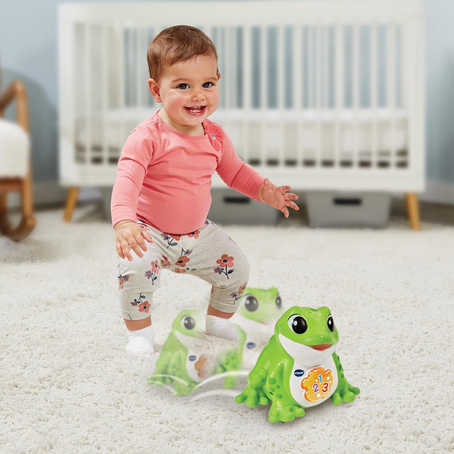 Vtech Baby Jumping Frog – Sprechender Springfrosch mit 3 Liedern und 12 Liedern – Für Kinder im Alter von 12–36 Monaten. Babyspielzeug Naty Shop
