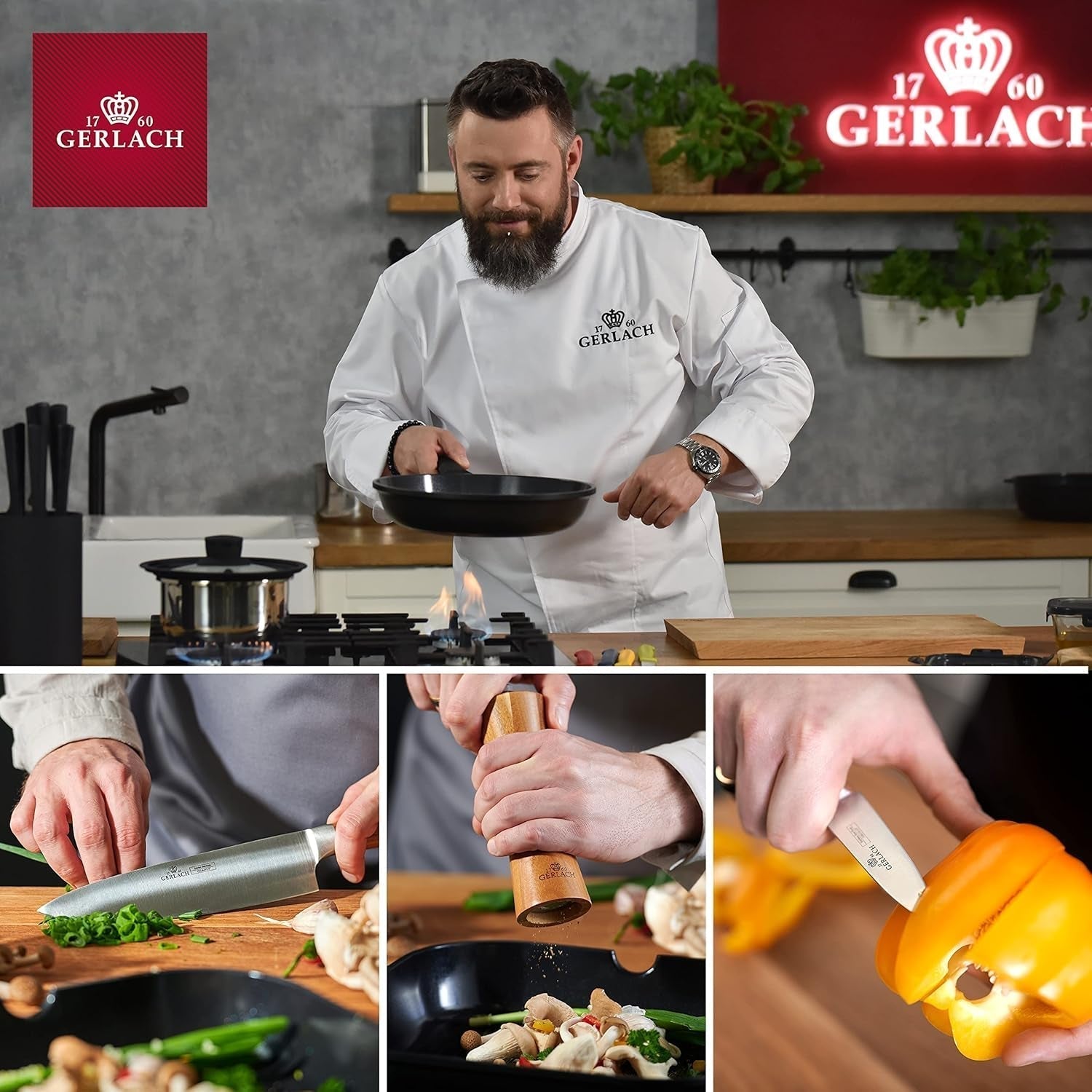 Gerlach 1760 Tunea Set, Edelstahlbesteck, 24-teilig, 6 Personen Kitchen Naty Shop