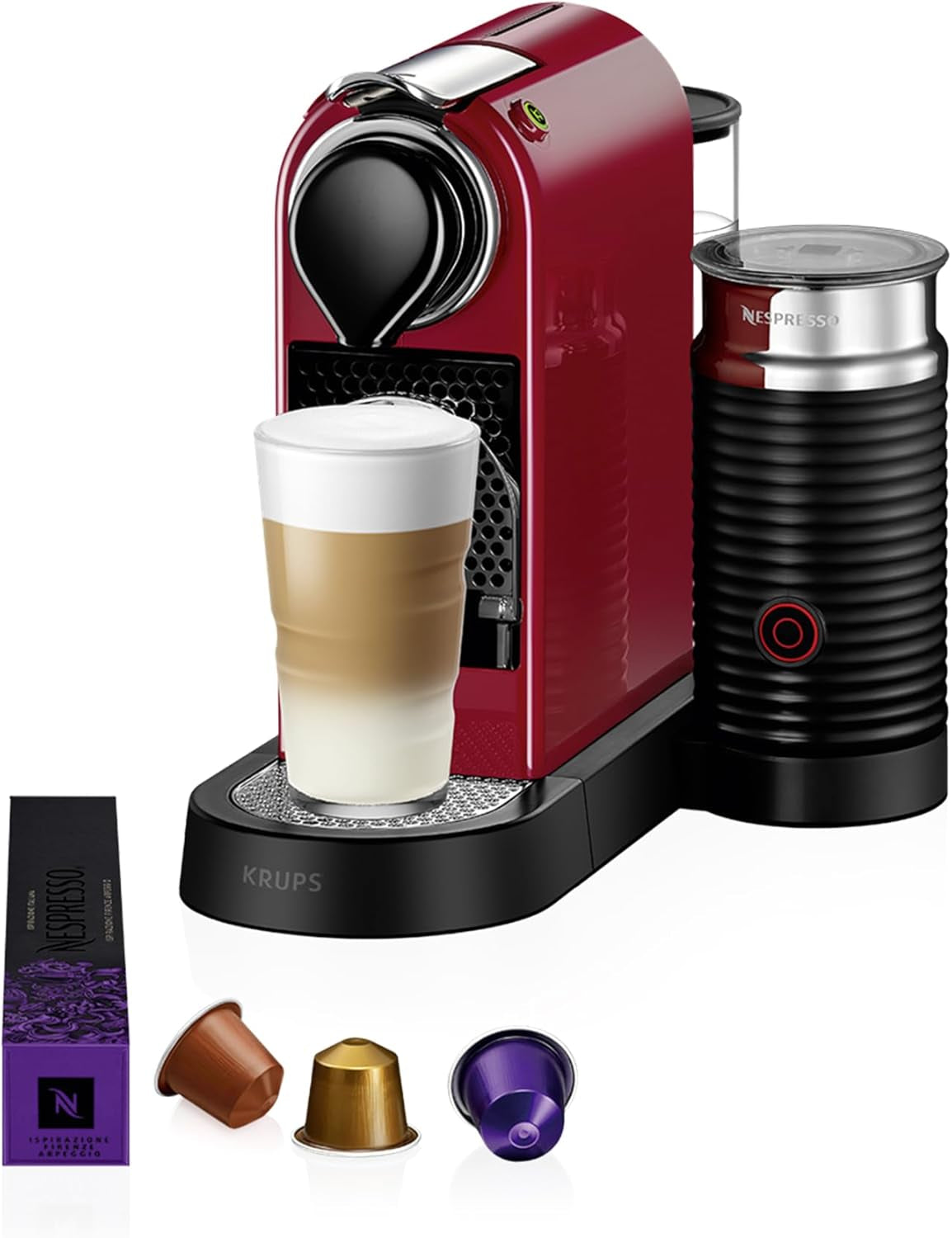Espressomaschine mit Nespresso-Kapseln XN761B Citiz&Milk | Automatischer Standby-Modus | 1260 Watt | Fassungsvermögen des Wassertanks: 1 l | Pumpendruck: 19 bar | Silber