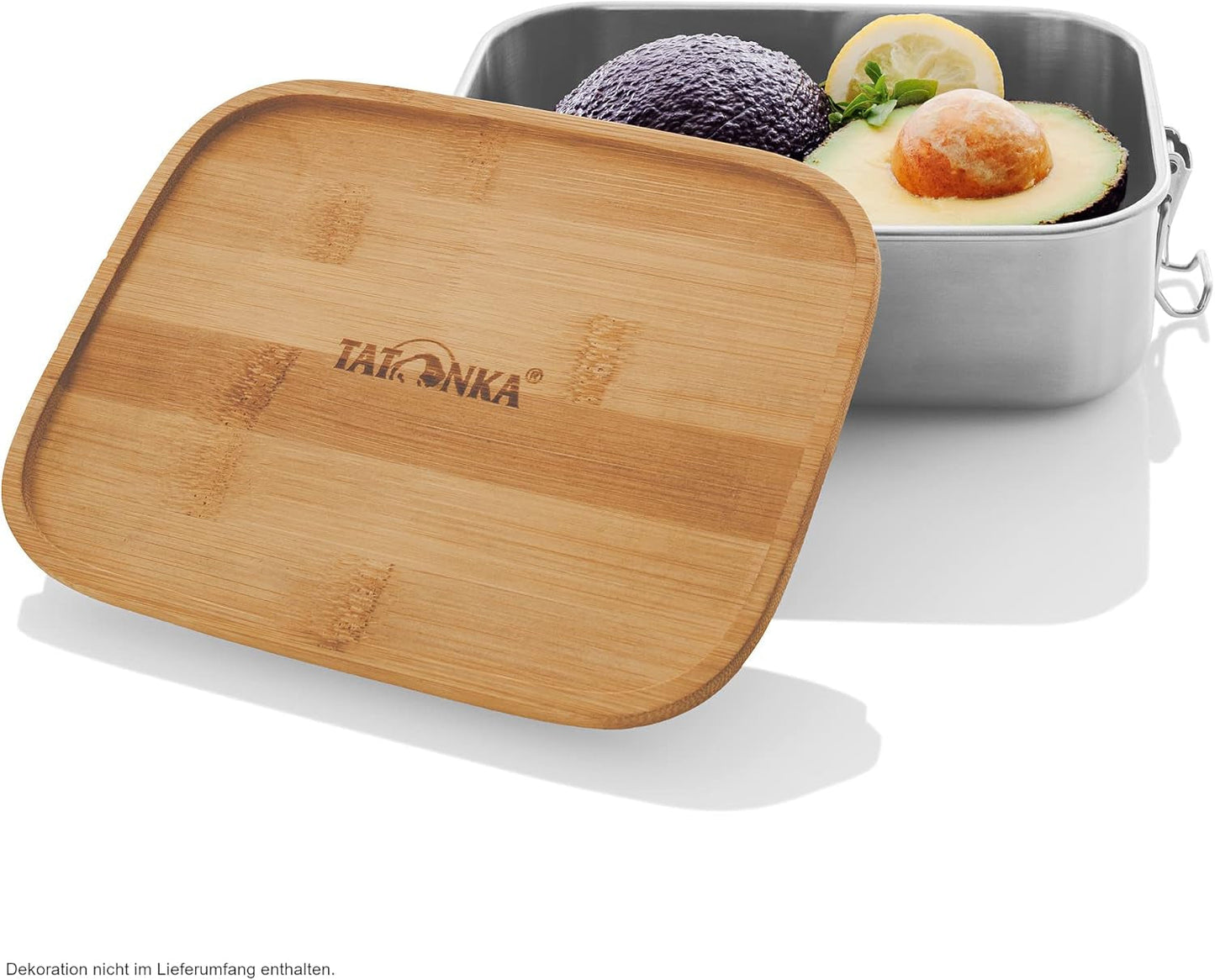 Tatonka Lunchbox aus Edelstahl I Lunchbox aus Bambus (800 ml / 1000 ml) – Brotbox mit Bambusdeckel und Schwingdeckel – unzerbrechlich, ungiftig, spülmaschinenfest, plastikfrei und BPA-frei. Frischhalteboxen von Naty Shop