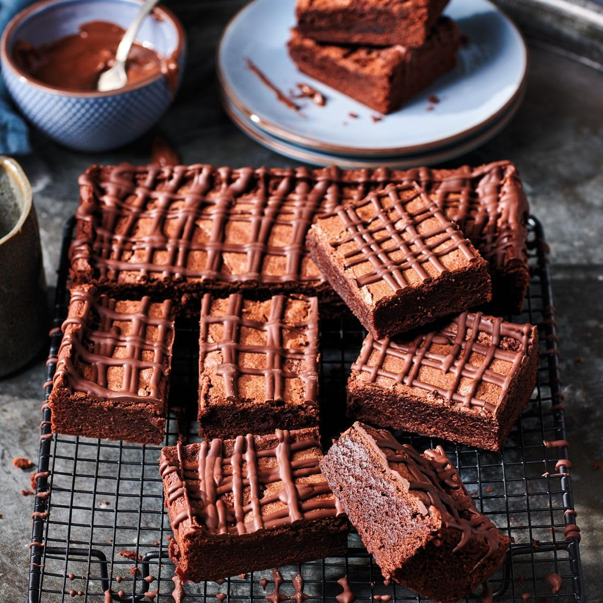 Mix Für Fudge Brownie: Einfach Zu Berübenender, Extrem Fudgy Brownie Mit Richem Schokoladengeschmack, Halal. 500 g. Mischung zum Backen und Kochen Naty Shop
