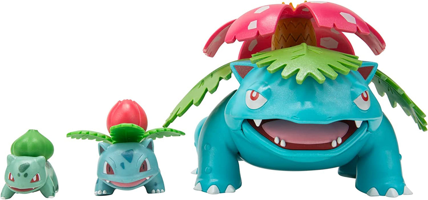 Pokemon PKW2778 Select 3er-Pack mit Pichu und Pikachu und 7,6 cm großen Raichu-Kampffiguren Evolution Multipack Style 2 Actionfiguren Naty Shop Bulbasaur 1, Ivysaur, Venusaur