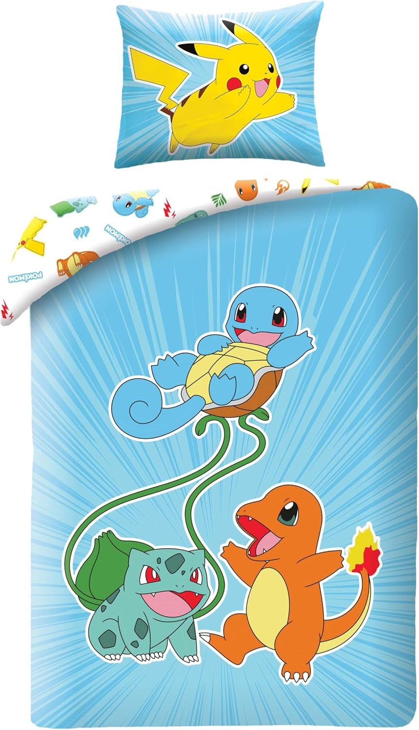 Pokemon-Bettwäsche, Mikrofaser-Polyester-Bettwäsche – Kinder Naty Shop Standardtitel