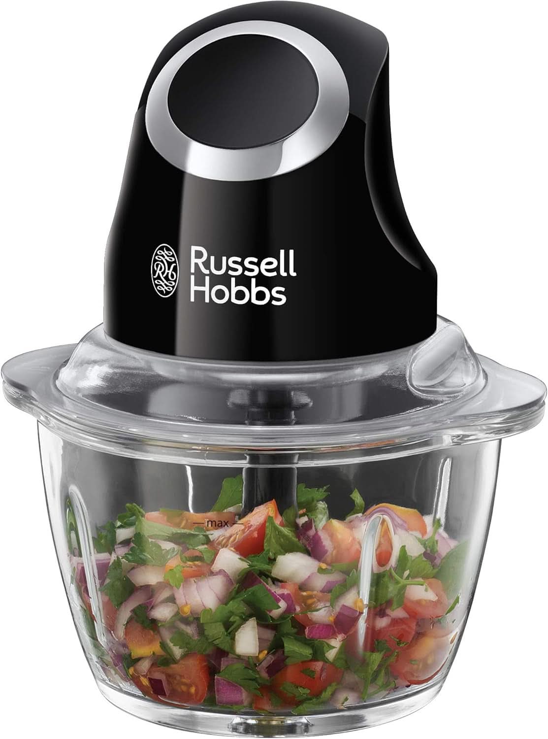 Russell Hobbs Standmixer [1.5L Glasbehälter] Matt Schwarz (Starker 0.9PS Motor, Impuls-/Ice-Crush-Funktion, Edelstahlmesser, Bpa-Frei Mixer, Elektrischer Zerkleinerer, Smoothie-Maker) 24722-56 Kitchen Naty Shop Zerkleinerer,Single