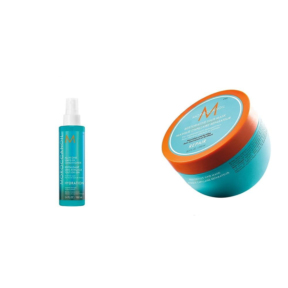 Moroccanoil Haarstärkungsmaske Naty Shop Haarmaske 250 ml (1 Packung) Leave-in Conditioner Packung 160 ml
