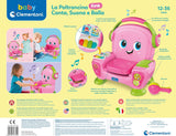 Clementoni 17755 Singsessel mit rosa Klang und Tanz – interaktiver und multifunktionaler Sessel für Kinder auf Italienisch, Spielzeug 1 Jahr – Made in Italy, mehrfarbig Toys Bebe Naty Shop