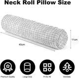 Nackenrolle mit Bezug, 11 x 45 cm, Memory-Schaum-Reisekissen, punktuell waschbares Plüsch-Nackenkissen zur Linderung von Nackenschmerzen, Nackenkissen für Zuhause, Büro, Reisen, Yoga, runder Zylinder, orthopädische Nackenkissen, Naty Shop