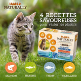 IAMS Natürliches Nassfutter für Katzen in Soße – Hochwertiges Nassfutter mit Fisch für ausgewachsene Katzen, Sea Collection, 12 x 85 g