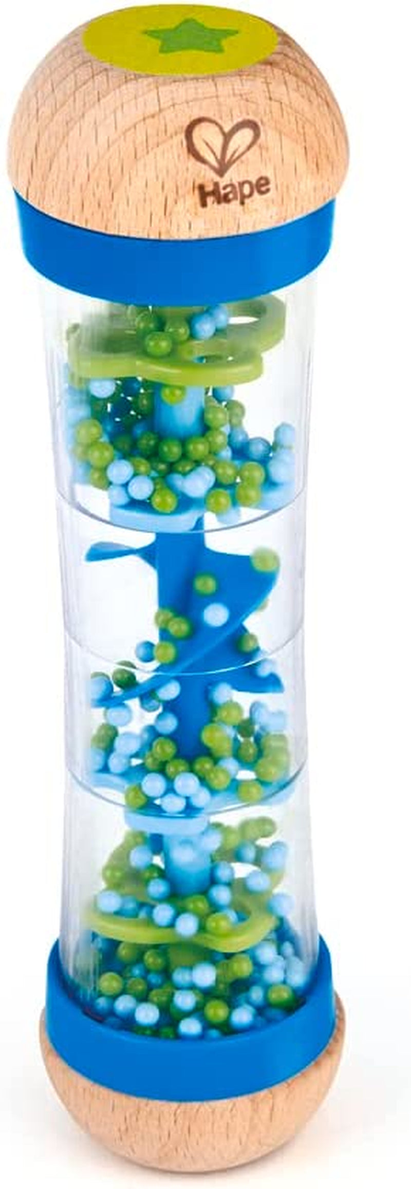 Hape Regenmacher | Mini-Musikspielzeug mit Holzglocken, blau Bebe Toys Naty Shop Blau