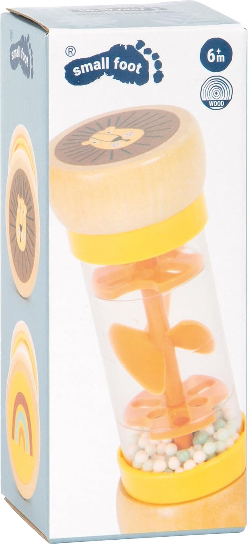 Small Foot Regenmacherrassel „Safari“, faszinierendes Sinnesspielzeug aus Holz, für Kinder ab 6 Monaten, 12458 Baby Toys Naty Shop