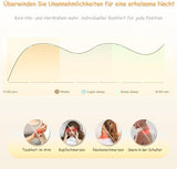 Ergonomisches Nackenkissen aus Memory-Schaum mit abnehmbarem, waschbarem Bezug für orthopädischen Schlaf, Nacken- und Bauchschmerzen (55 x 35 x 13 cm). Orthopädische Nackenkissen von Naty Shop