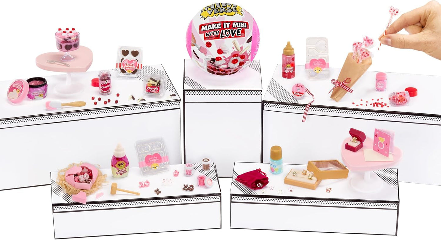 MGA Miniverse – Make It Mini with Love – Mini-Sammlerstücke, DIY-Harz-Bastelset, Valentinstag-Serie, Lebensmittelnachbildungen, nicht essbar – für Sammler und Kinder ab 8 Jahren