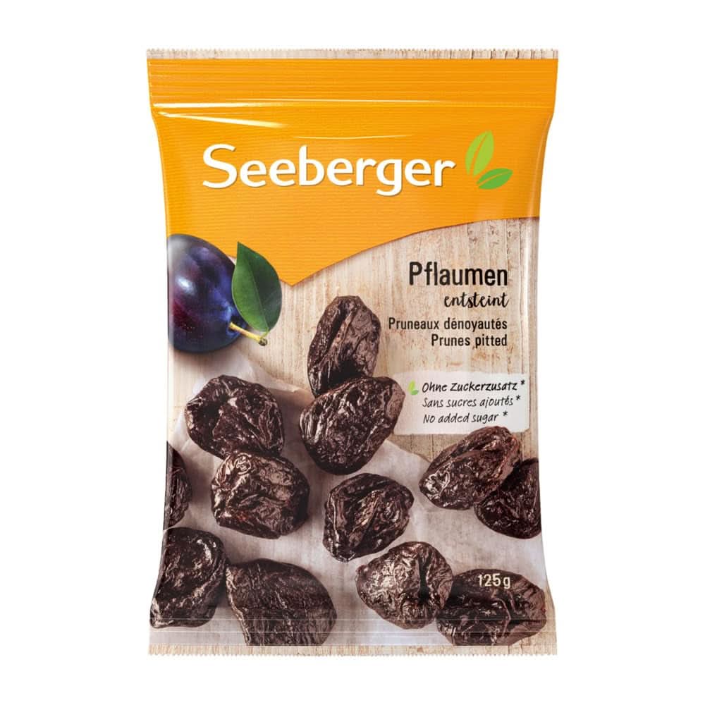 Seeberger Extra große, leckere Pflaumen von bester Qualität – sehr süß und aromatisch, 13 x 125 Gramm, Naty Shop, dehydrierte Produkte, 13 x 125 Gramm