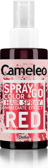 Cameleo - Spray & Go - Haarfärbespray - Lila - für blondes, platinblondes und graues Haar - einfach aufsprühen und loslegen - semipermanent - sofortiges Ergebnis - Karnevalshaarfärbespray - 150 ml Naty Shop Rote Haartönung 150 ml (1 Packung)