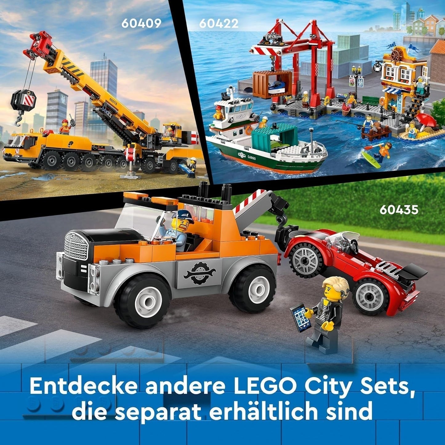 LEGO City Raupenbagger, Spielzeugbagger für Kinder ab 8 Jahren, Konstruktionsspielzeug mit Baggermodell, baubarer LKW mit Zubehör und 3 Minifiguren 60420 Bausets Besuchen Sie den LEGO-Store
