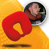 Sumex Reisekissen, Nackenkissen für Kinder und Erwachsene, U-förmig, ultraweich, waschbar, ideal für Reisen, rot, Reisekissen, Naty Shop