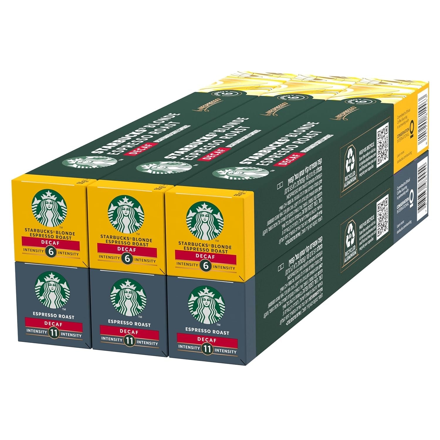 STARBUCKS Explorer Pack Decaf von Nespresso, Kaffeekapseln 6 x 10 (60 Kapseln) – Exklusiv bei Amazon