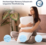 EGO HOME Kissen Memory Foam Weiches ergonomisches Kissen für Rückenschläfer Seitenschläfer Nackenstützkissen mit atmungsaktivem und waschbarem Bezug, Öko-Tex-zertifiziert, Nackenkissen 75 x 35 cm Perne Standard Naty Shop