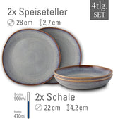 Lave Beige Tischset von Villeroy & Boch, 4-teilig, ca.
