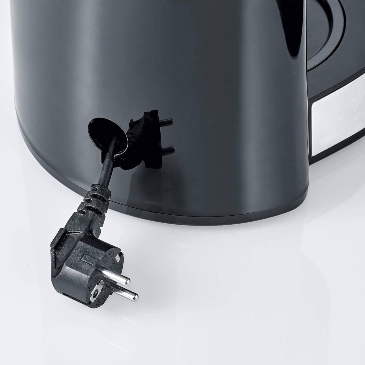 SEVERIN Espressomaschine „TypeSwitch“ mit Glaskaraffe und Timer, AromaSwitch zur Auswahl von 2 Brühoptionen, Digitaluhr mit Timerfunktion, für bis zu 10 Tassen, 1000 W, Edelstahl gebürstet-schwarz, KA 4826