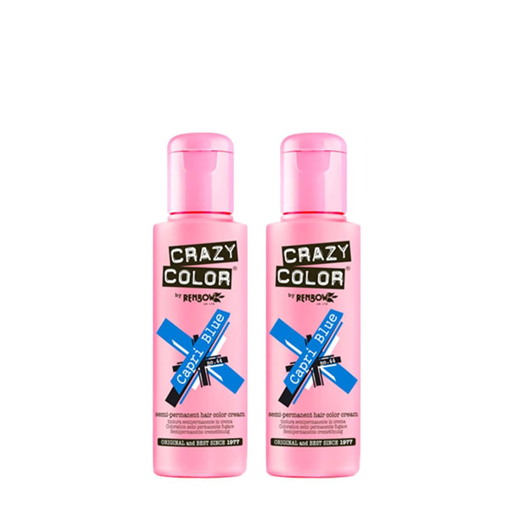 GO TOXIC UV semipermanente Haarfärbecreme, 100 ml (1 Packung) Naty Shop Blaue Haarfarbe 100 ml (1 Packung)