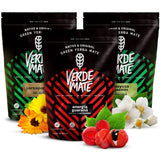 Kräuter-Yerba-Mate-Tee-Set | Yerba Mate mit Kräutern | Green Mate Green Energy Guarana, Guayusa Jazmin, Sarsaparilla | Brasilianischer grüner Yerba Mate | 3X500G