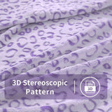 FY FIBER HOUSE Flanell-Fleece-Überwurf, Mikrofaserdecke mit 3D-Gepardendruck, 228 x 274 cm, lila Bettdecken und Steppdecken Naty Shop