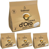Crema d'Oro milde & feine Pads (16 Kaffee Pads) (Packung mit 4)