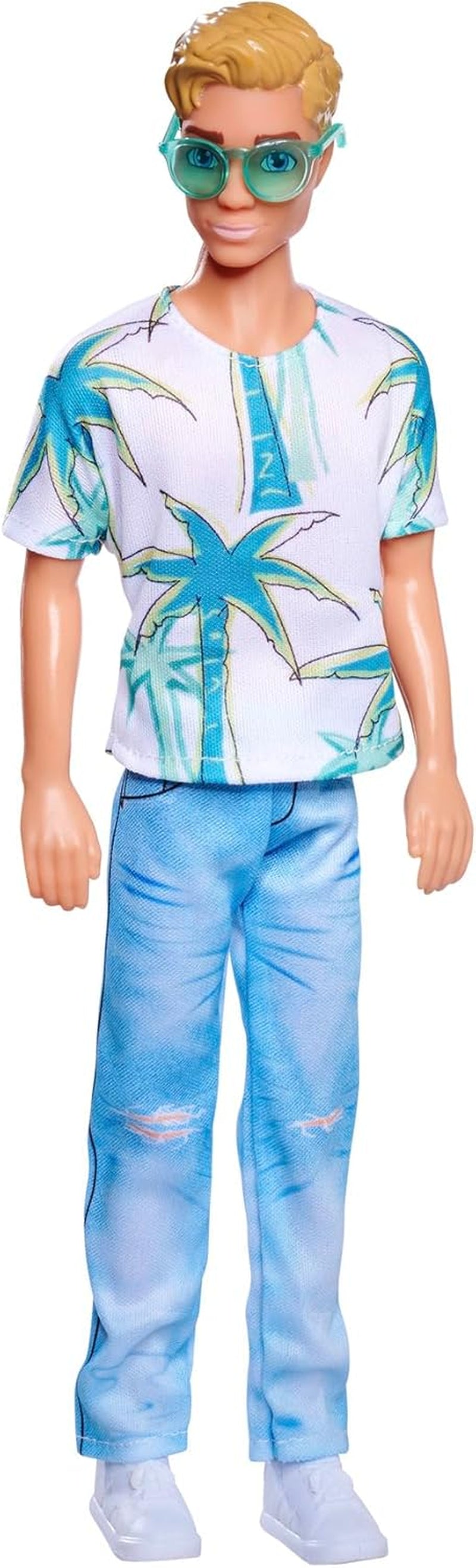 SIMBA 105733729 Steffi Love Kevin Spielpuppe trägt Palmen-Print-Top und coole Jeans inklusive Sonnenbrille 30 cm 3 Jahre alt Naty Shop Dolls