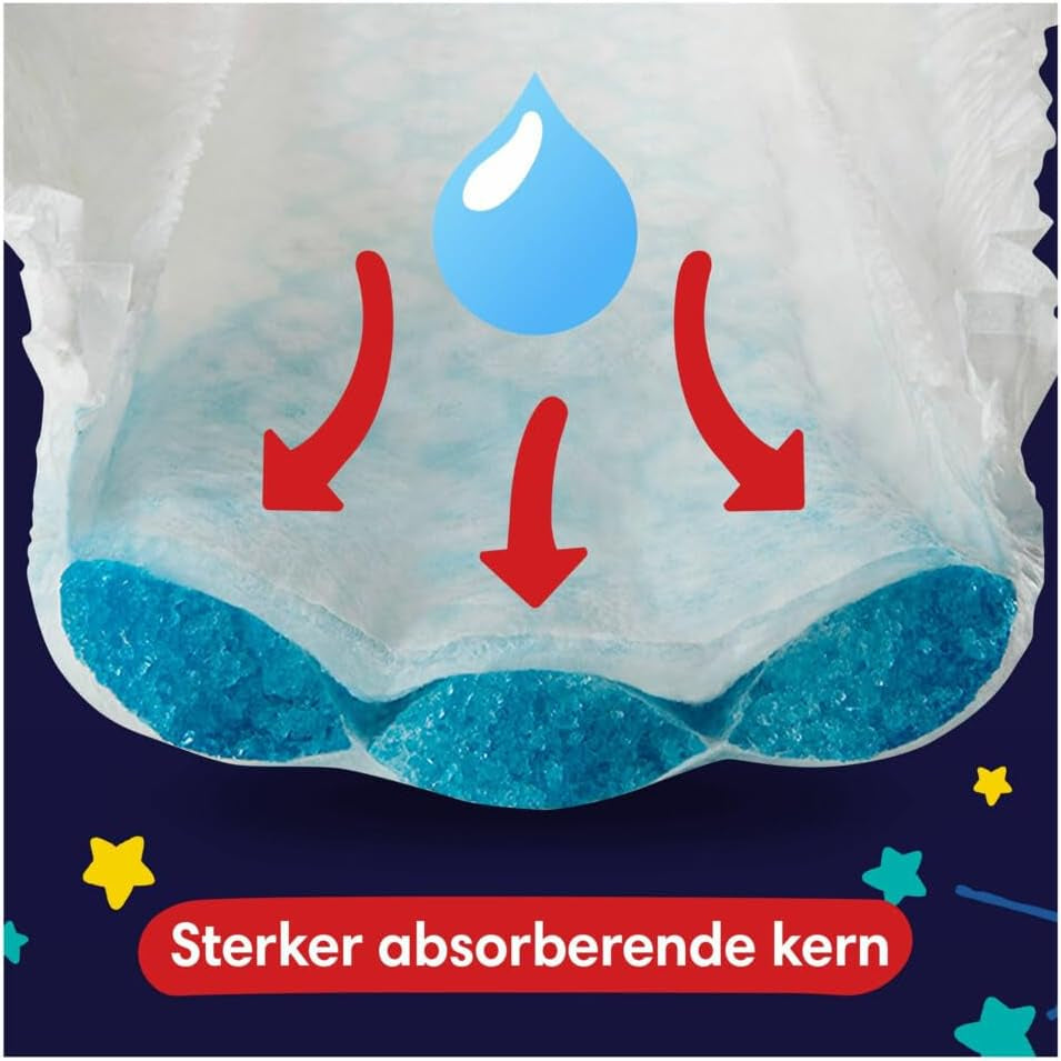 Pampers – Rutschfeste Baby-Nachthemden – Größe 6 – Kleinpackung – 30 Stück – 15+ kg