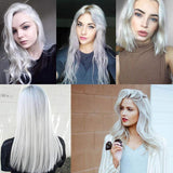 Natürliches weißes Haarfärbemittel, weißes Haarwachsfärbemittel, Unisex-weißes natürliches Haarfärbemittel, weißes Haarfärbemittel, Cosplay-Halloween-Party-Haarwachs, Haarfärbemittel-Party-Haarwachs, 30 ml Naty Shop Haarfärbemittel