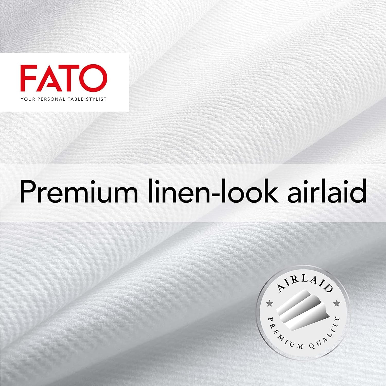 Fato - Trockenpapierservietten, Airlaid, Textileffekt, Packung mit 50 Servietten, 40X40 gefaltet im 4er-Format, Tropicana Decor