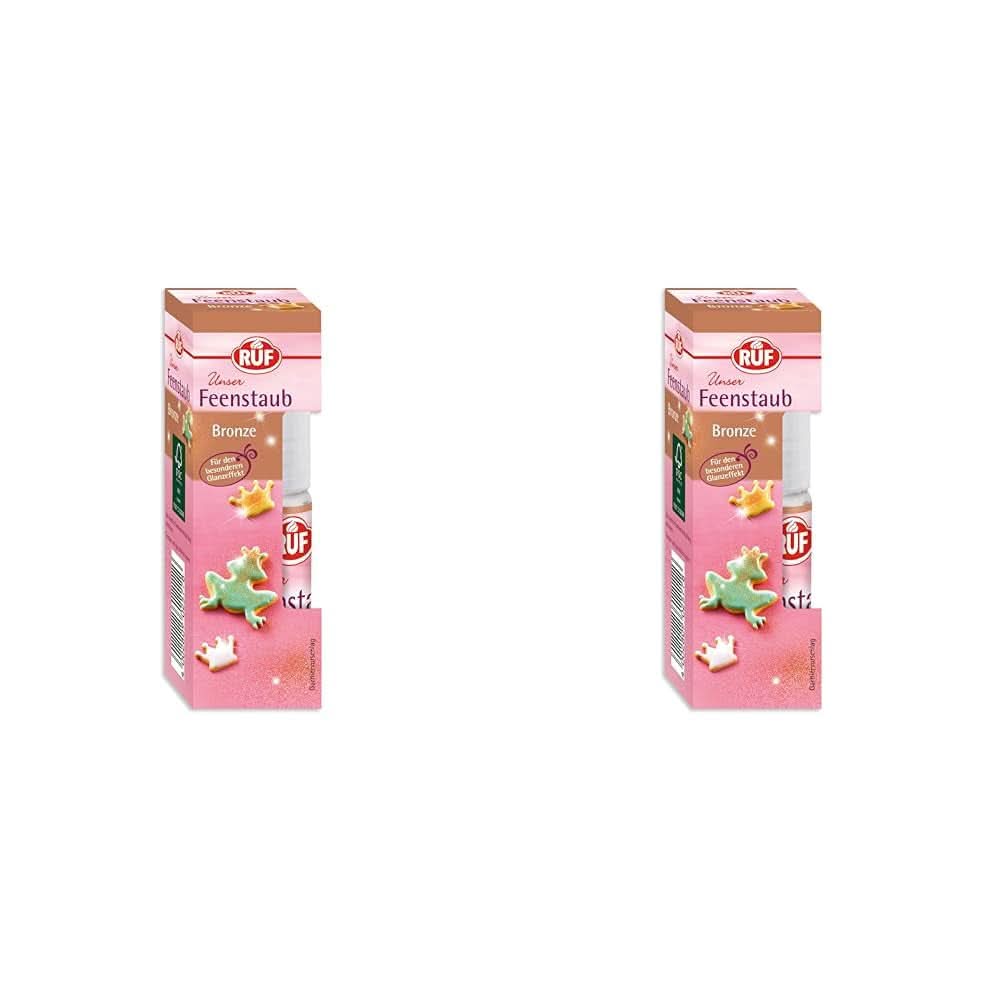 RUF Fairy Dust Essbarer Glitzerstaub in einer Pumpsprühflasche 10 Gramm Streusel Naty Shop Bronze 2 x 10 Gramm