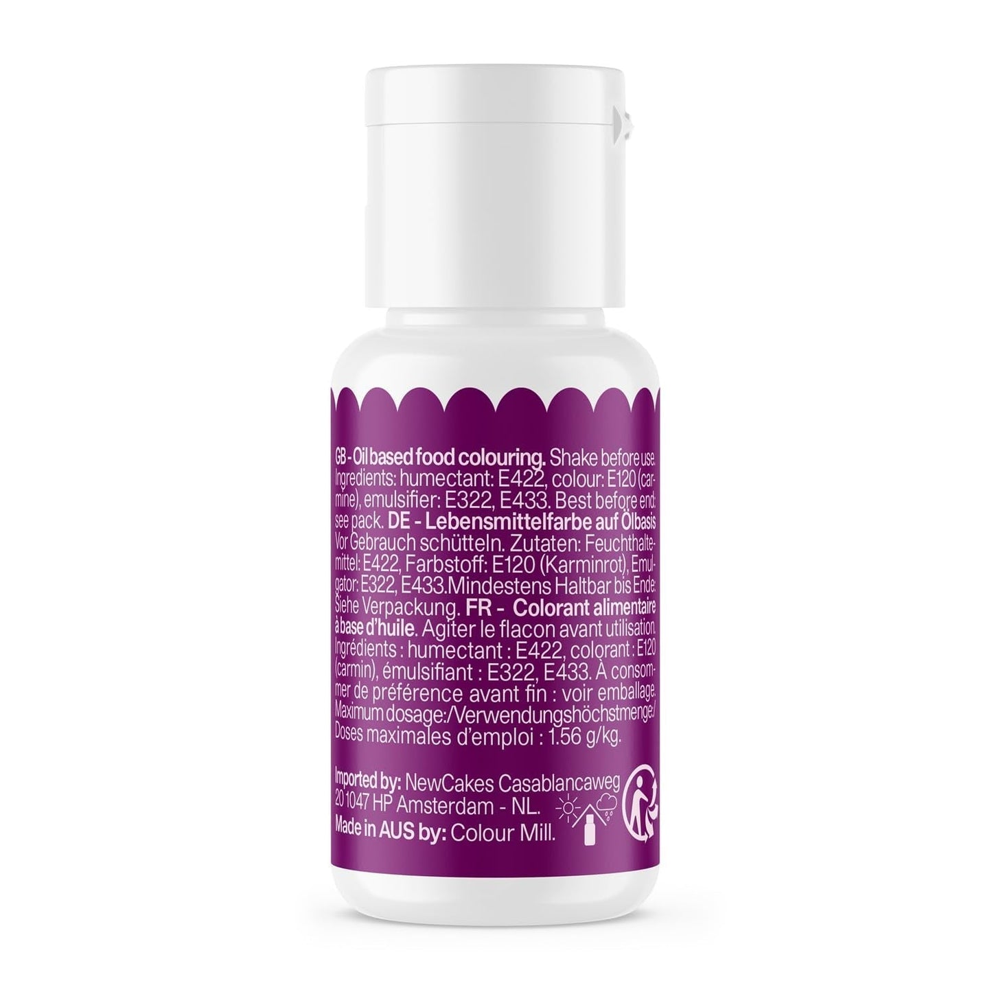 Lebensmittelfarbe auf Traubenölbasis Color Mill Oil Blend – Lebensmittelfarbe für Schokolade, Fondant, Muffins, Kuchen, Backen, Makronen – Lebensmittelfarbe zum Dekorieren von Kuchen – 20 ml