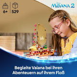LEGO® Disney Moana 2: Vaianas Abenteuerfloß – Spielzeugboot mit Segeln, abnehmbarem Deck, Lagerfeuer und 3 Minipuppen, darunter Loto und Moni – Geschenk für Mädchen ab 6 Jahren und Fans – 43270 Bausets Beuche den LEGO-Store