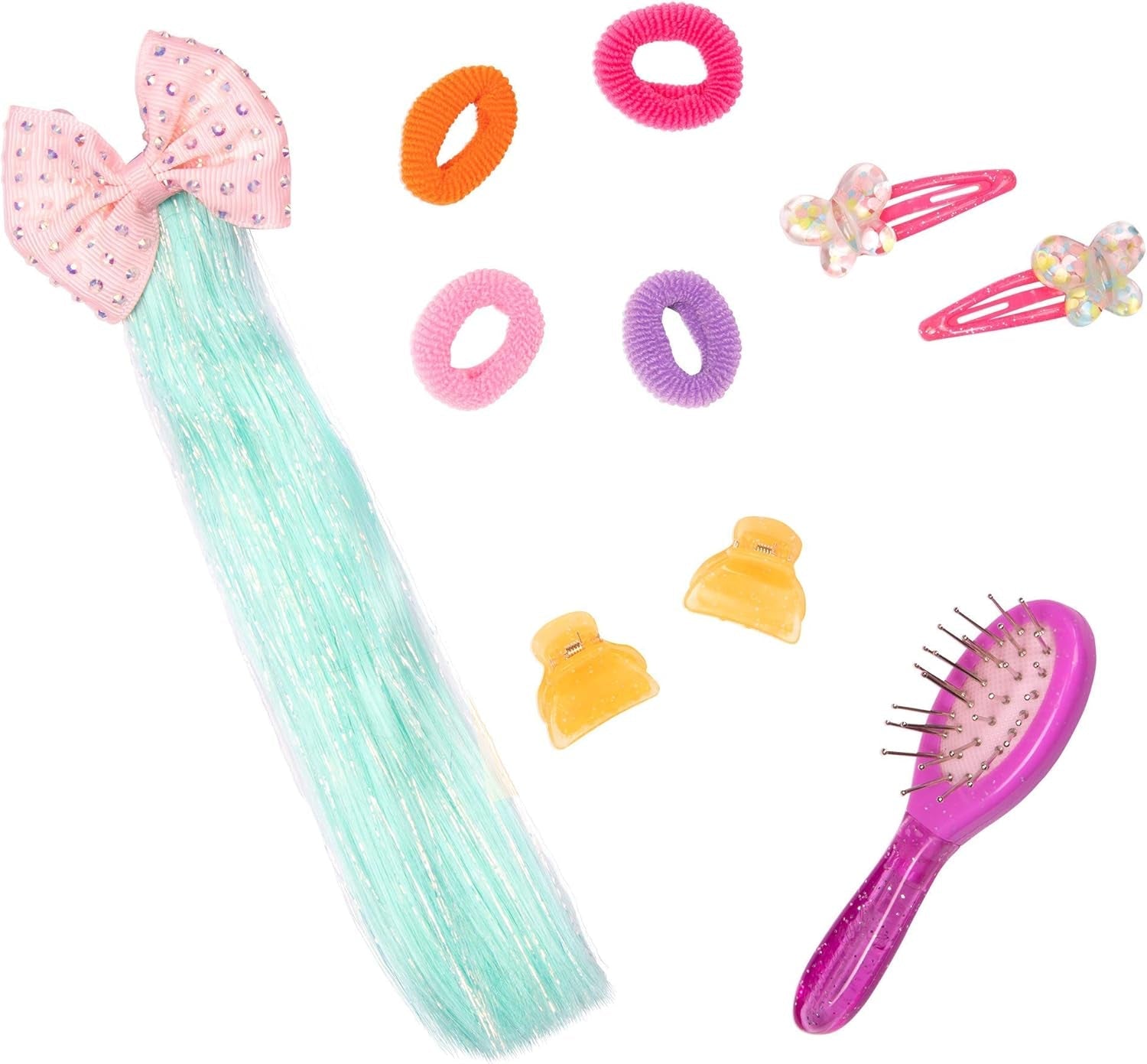 Glitter Girls – Luma – 36 cm große bewegliche Puppe – einzigartige lila Haare und lila Augen – Haarverlängerungen, Schleife, Clips und farbenfrohes Outfit – ab 3 Jahren