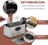 Bomann® Ölfritteuse, 3 l Fassungsvermögen, Kühlzonentechnologie und Abfluss, 2000 W Haushaltsgeräte Naty Shop