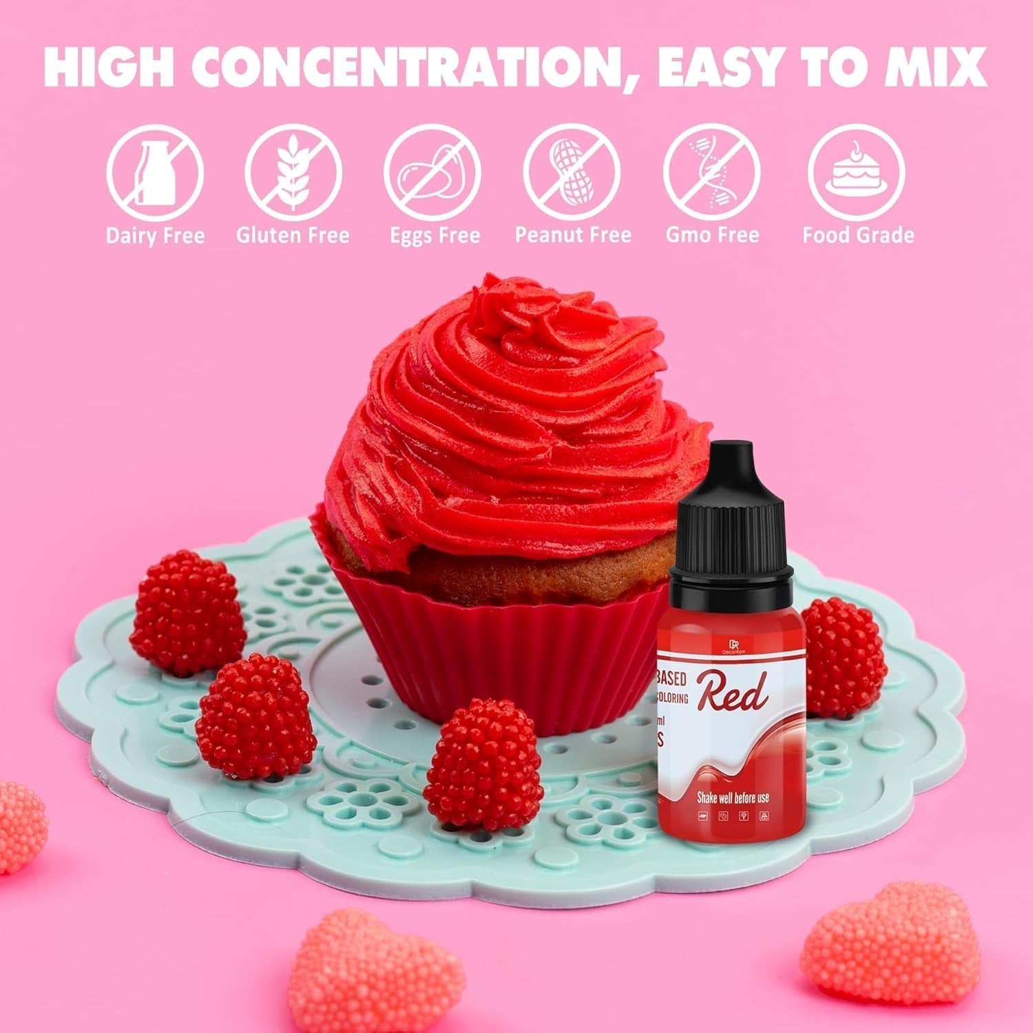 Fettlösliche Lebensmittelfarbe Für Schokolade - 60Ml Ölbasis Lebensmittelfarben Für Fondant, Torten Dekoration, Backen - Flüssige Lebensmittelfarbe Für Kakaobutter, Buttercreme, Kuchen (Schwarz) Naty Shop