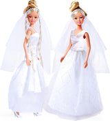 Simba 105733414 – Steffi Love Hochzeitskleid, 2 verschiedene Designs, nur ein Artikel wird bereitgestellt, Puppe in einem wunderschönen Hochzeitskleid, 29 cm, ab 3 Jahren