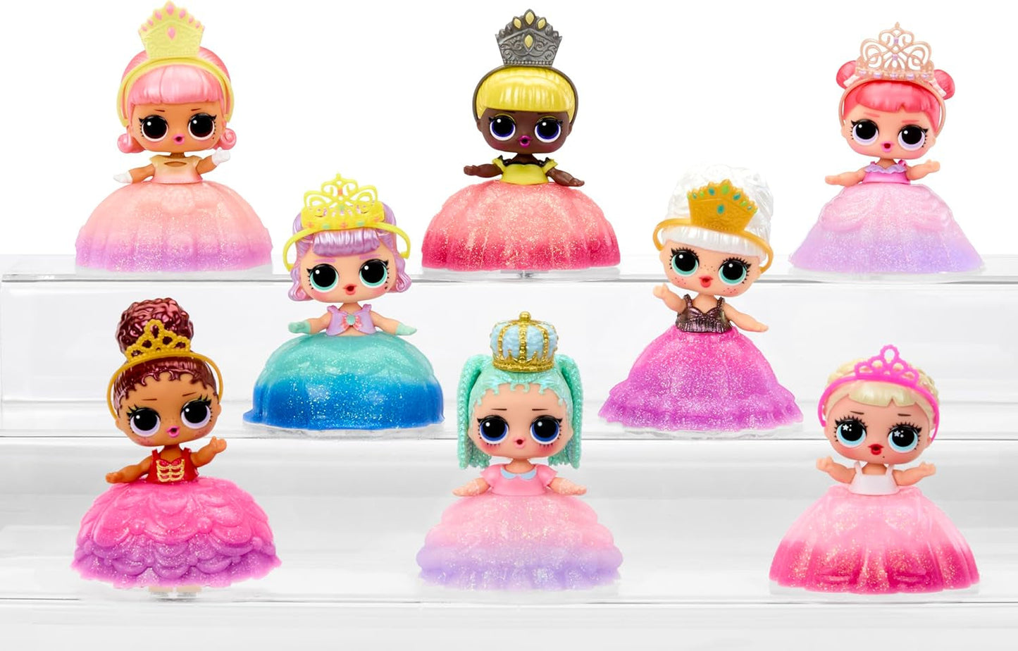LOL Überraschung! Princess Tots – Enthält 1 Puppe, eine gepanzerte Verpackung, 2 Farben zum Gestalten eines Prinzessinnenkleides und 8 Puppen zum Sammeln