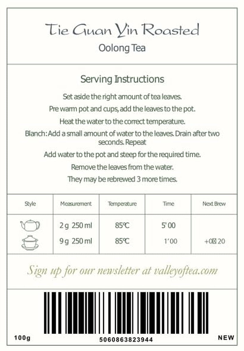 Tie Guan Yin Oolong Tee – gerösteter blauer Tee Ti Kuan Yin China – chinesischer Wu Long Tee Tieguanyin – blauer Tee Olongh Tee Olongo Tee