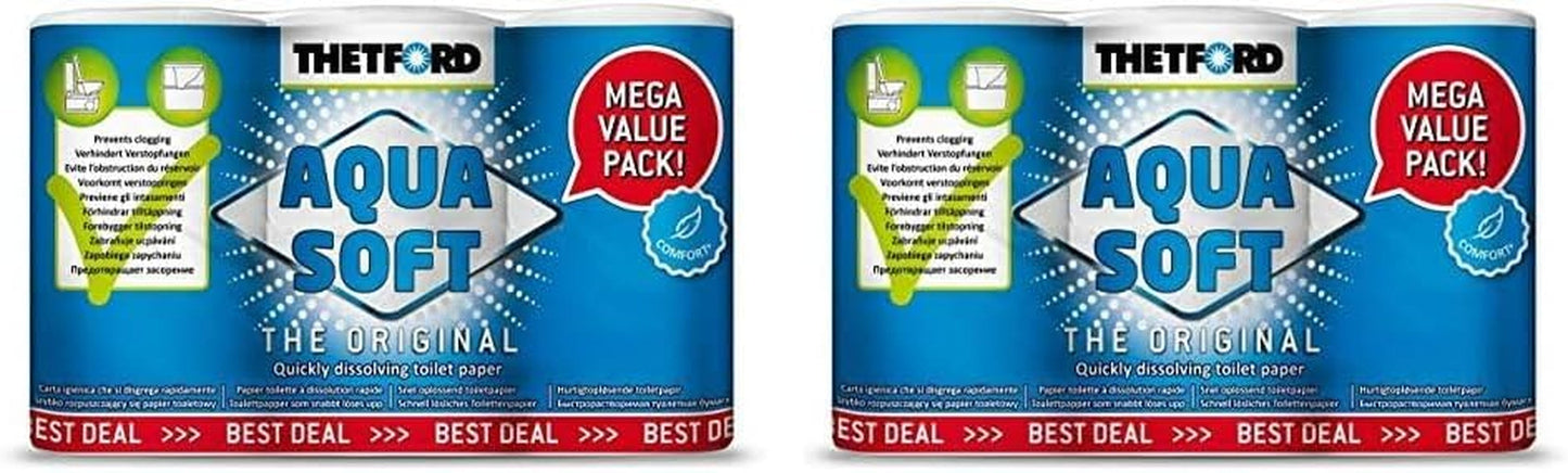 Aqua Soft Toilettenpapier, tragbares Toilettenpapier, 4 Rollen/Flaschen, Camping-Toiletten, Outdoor-Camping-Toilettenpapier