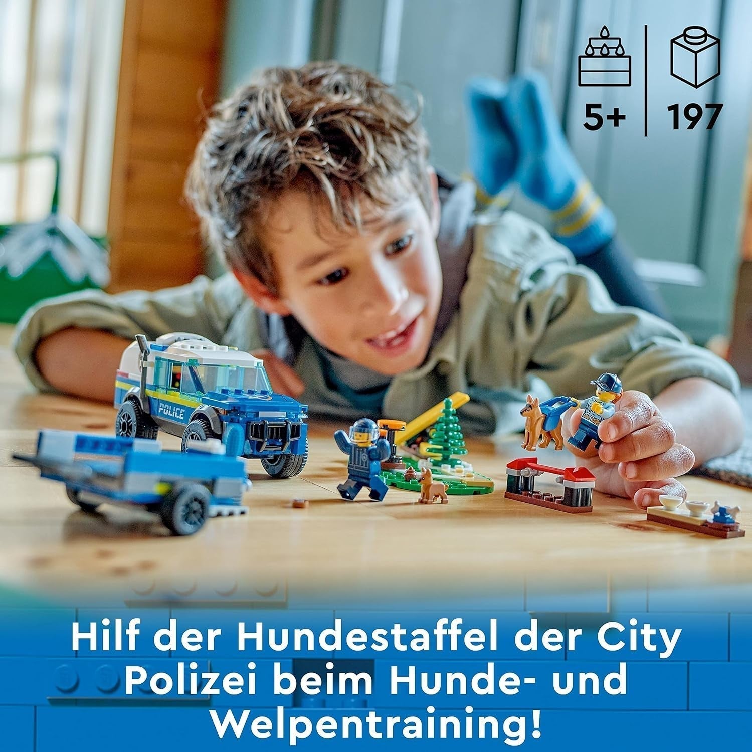 LEGO 60369 City Mobiles Polizeihundetraining, Spielzeug-Polizeiauto mit Anhänger, Hunde- und Welpenfiguren, Tierset für Kinder ab 5 Jahren. Bausets Besuchen Sie den LEGO-Store
