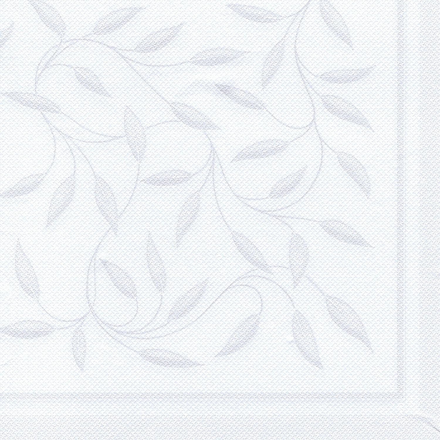 Papstar, 50 Servietten „ROYAL Collection“ 1/4 Falz 40 cm x 40 cm weiß „New Mediterranean“, #11652